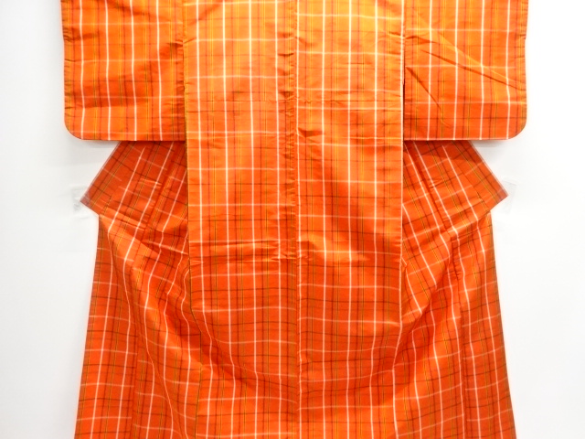 JAPANESE KIMONO / YONEZAWA TSUMUGI / ENSEMBLE / WOVEN GRID 